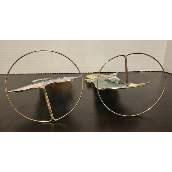 Capiz Shell painted Winged Christmas Praying Angels on Stands. - Picture 5 of 8